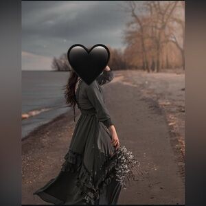 Baltic Born sage Green Lace detail maxi dress